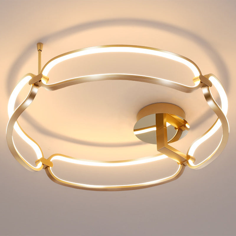 Sphere Semi Flush Ceiling Lights Contemporary Acrylic Ceiling Mount Chandelier for Living Room Clearhalo 'Ceiling Lights' 'Close To Ceiling Lights' 'Lighting' 2605726