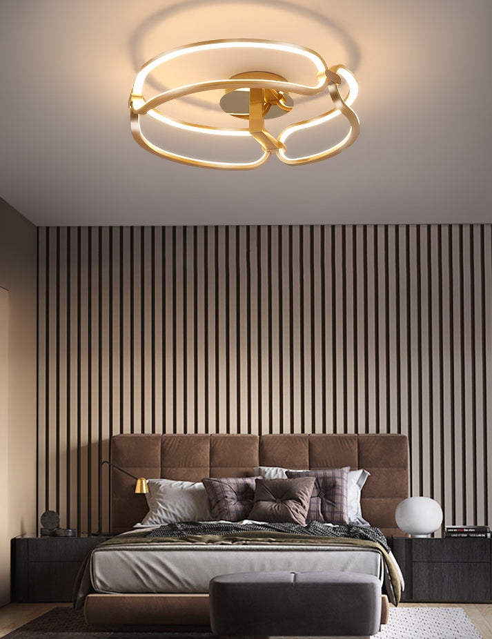 Sphere Semi Flush Ceiling Lights Contemporary Acrylic Ceiling Mount Chandelier for Living Room Clearhalo 'Ceiling Lights' 'Close To Ceiling Lights' 'Lighting' 2605730