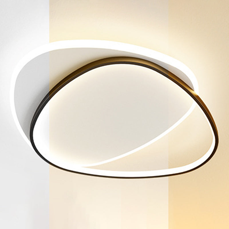 Triangle Flush Mount Ceiling Light Fixture Contemporary Metal Ceiling Mount Chandelier for Balcony Clearhalo 'Ceiling Lights' 'Close To Ceiling Lights' 'Lighting' 2605733