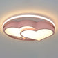 Heart Flush Mount Ceiling Light 1 Light Metal Kids Flush Mount Ceiling Light for Bedroom Clearhalo 'Ceiling Lights' 'Close To Ceiling Lights' 'Lighting' 2605755
