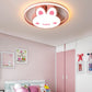 Rabbit Flush Light Fixtures 1 Light Metallic Cartoon Flush Mount Ceiling Light Fixture Clearhalo 'Ceiling Lights' 'Close To Ceiling Lights' 'Lighting' 2605821