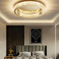 Circle Flush Mount Ceiling Light Fixtures Modern Crystal Ceiling Mount Chandelier for Living Room Clearhalo 'Ceiling Lights' 'Close To Ceiling Lights' 'Lighting' 2605863