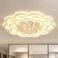 Flower Flush Mount Ceiling Light Fixture Contemporary Acrylic Ceiling Mount Light Fixture for Living Room White 39.5" Clearhalo 'Ceiling Lights' 'Close To Ceiling Lights' 'Lighting' 2605877
