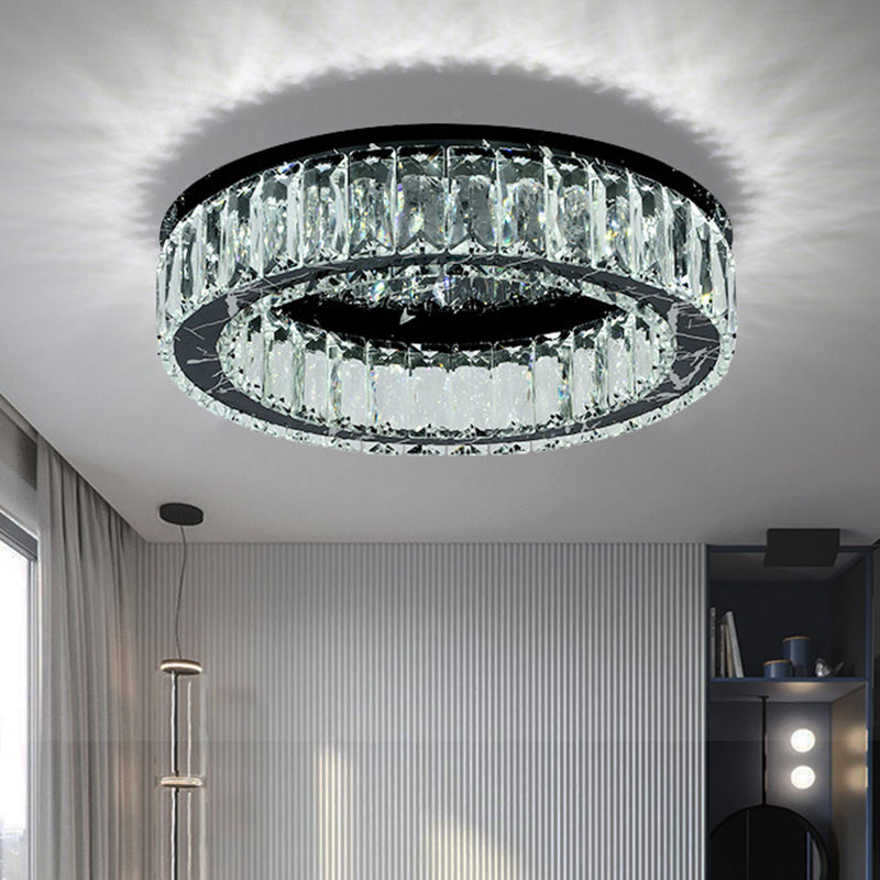 Round Flush Mount Ceiling Light Fixture Contemporary Crystal Ceiling Light Fixtures Clearhalo 'Ceiling Lights' 'Close To Ceiling Lights' 'Lighting' 2605956