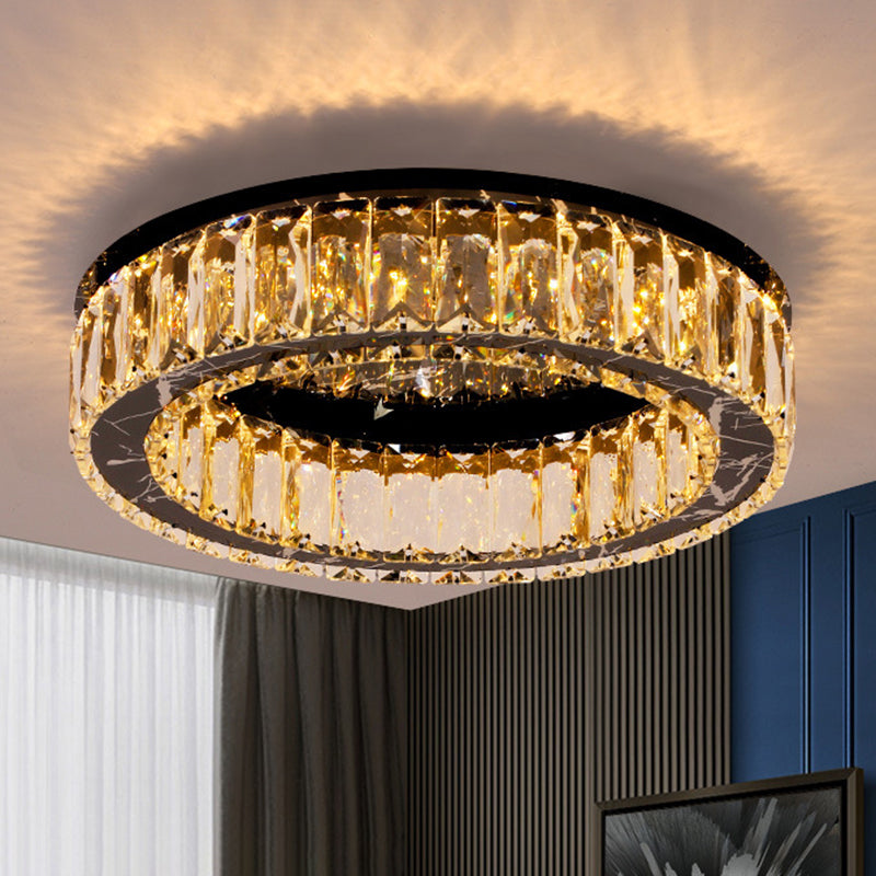 Round Flush Mount Ceiling Light Fixture Contemporary Crystal Ceiling Light Fixtures Clearhalo 'Ceiling Lights' 'Close To Ceiling Lights' 'Lighting' 2605959