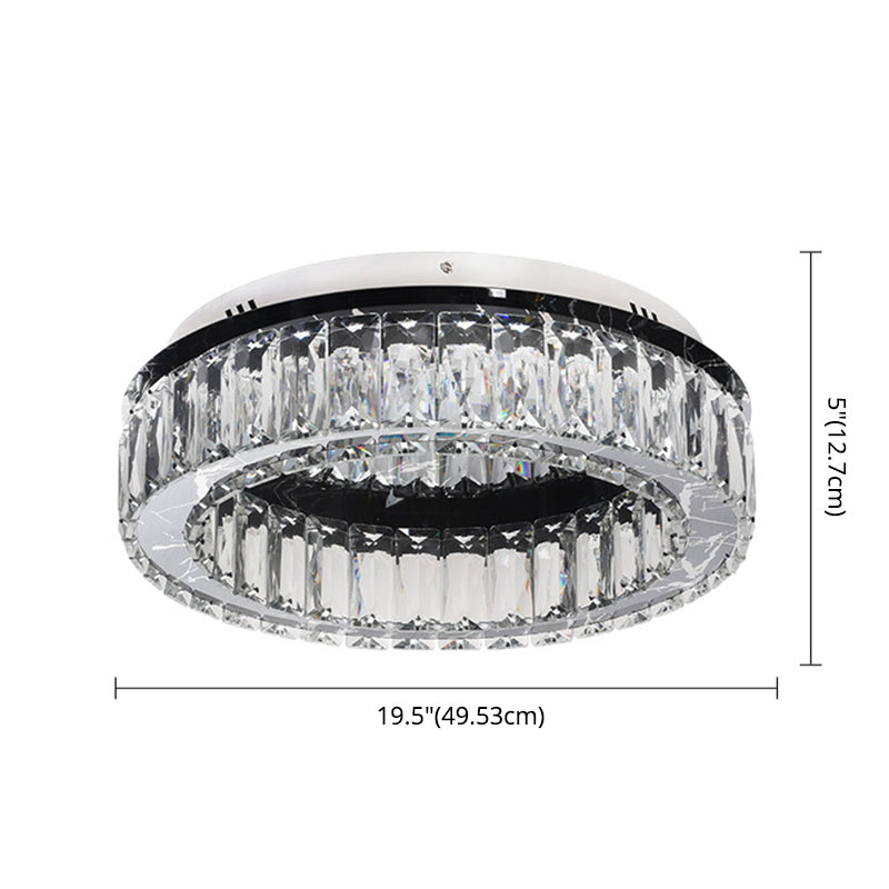 Round Flush Mount Ceiling Light Fixture Contemporary Crystal Ceiling Light Fixtures Clearhalo 'Ceiling Lights' 'Close To Ceiling Lights' 'Lighting' 2605963