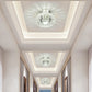 Ball Semi Flush Ceiling Lights Contemporary Glass Ceiling Mount Chandelier for Hallway Clearhalo 'Ceiling Lights' 'Close To Ceiling Lights' 'Lighting' 2605974