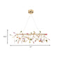 Branch Island Light Nordic Colorful Crystal 16/24 Heads Gold Hanging Ceiling Light for Dining Room Clearhalo 'Ceiling Lights' 'Island Lights' Lighting' 260737