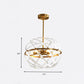 6 Heads Bedroom Chandelier Lamp Postmodern Gold Hanging Light with Orbit Curved Crystal Rod Shade Clearhalo 'Ceiling Lights' 'Chandeliers' 'Modern Chandeliers' 'Modern' Lighting' 260798