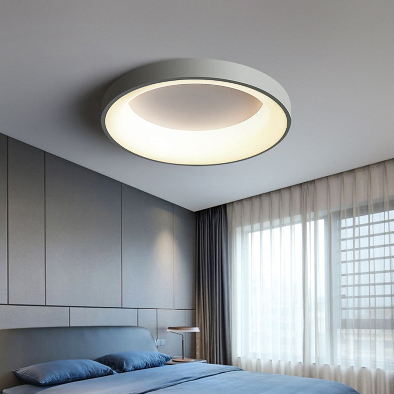 Metal Circular Flush mount Ceiling Lamp Nordic Style LED Flush Mount Lighting for Bedroom Clearhalo 'Ceiling Lights' 'Close To Ceiling Lights' 'Lighting' 2609768