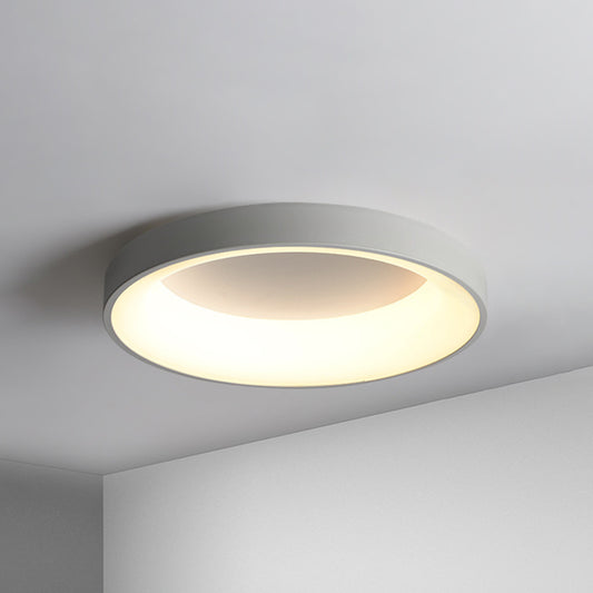 Metal Circular Flush mount Ceiling Lamp Nordic Style LED Flush Mount Lighting for Bedroom Grey 23.5" Clearhalo 'Ceiling Lights' 'Close To Ceiling Lights' 'Lighting' 2609779