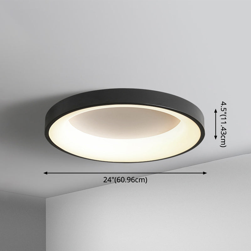 Metal Circular Flush mount Ceiling Lamp Nordic Style LED Flush Mount Lighting for Bedroom Clearhalo 'Ceiling Lights' 'Close To Ceiling Lights' 'Lighting' 2609784