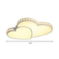 20.5"/24.5" W LED Heart Flush Mount Lamp Simple White Acrylic Ceiling Light Fixture for Bedroom in Warm/White/3 Color Light Clearhalo 'Ceiling Lights' 'Close To Ceiling Lights' 'Close to ceiling' 'Flush mount' Lighting' 260988