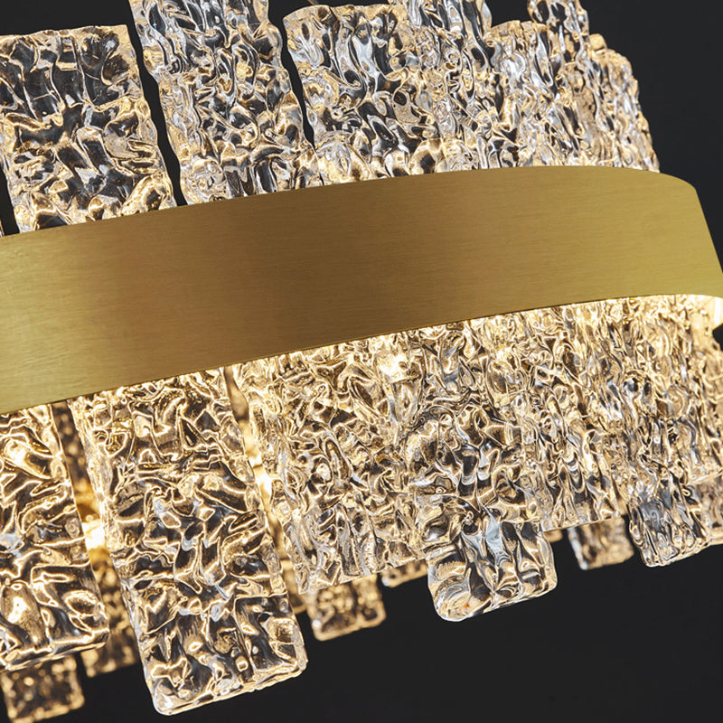 Art Deco Chandelier Gold Metal Crystal Round LED Pendant Lamp Best Lighting for Living Room Clearhalo 'Ceiling Lights' 'Pendant Lights' 'Pendants' Lighting' 2609947