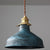 Industrial Wrought Iron Pendant Light 1 Light Metal Railroad Shade Lighting Fixture in Aged Rusty Finish Blue Bowl Clearhalo 'Ceiling Lights' 'Pendant Lights' 'Pendants' Lighting' 2611822
