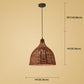 Hand-weaving Bamboo Bell Shape Hanging Light Asian Rattan Shade Single Light Pendant Lamp with 59" Hanging Wire Clearhalo 'Ceiling Lights' 'Pendant Lights' 'Pendants' Lighting' 2612030