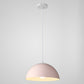 8 Color Optional Half Globe Pendant Lamp Macaron Simple Colorful Metal Hanging Light for Kitchen Dining Room Pink 12" Clearhalo 'Ceiling Lights' 'Pendant Lights' 'Pendants' Lighting' 2612113_c627e69b-9c17-45cf-b703-a4d3ad8f14ce