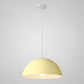 8 Color Optional Half Globe Pendant Lamp Macaron Simple Colorful Metal Hanging Light for Kitchen Dining Room Yellow 16" Clearhalo 'Ceiling Lights' 'Pendant Lights' 'Pendants' Lighting' 2612123_b95d2dce-1d0c-451d-afb7-4a6ddeb78405