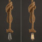 Single Light Hemp Rope Pendant Light Industrial Style Bare Bulb Coffee Shop Decorative Lighting Fixture Clearhalo 2612205