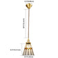 Stained Glass Shade Tiffany Hanging Light Brass Bedroom Mini Pendant Lamp with 63" Hanging Wire Clearhalo 'Ceiling Lights' 'Pendant Lights' 'Pendants' Lighting' 2612262