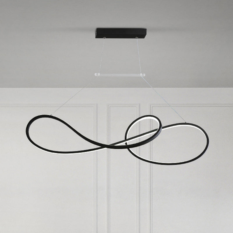 LED Strip Island Light Fixture Minimalist Metal Dining Room Linear Pendant Lighting Clearhalo 'Ceiling Lights' 'Island Lights' 'Lighting' 2612470