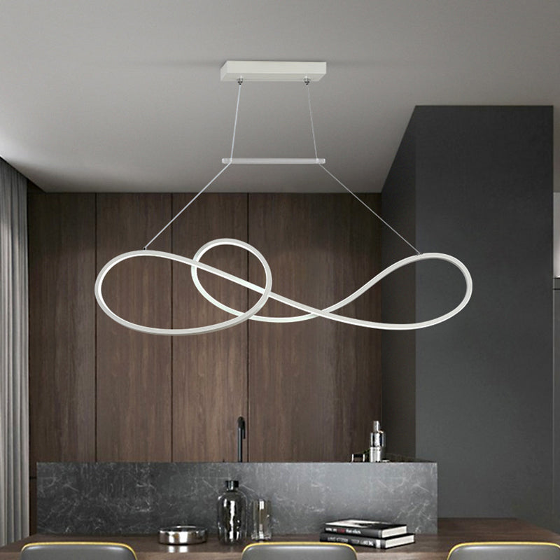 LED Strip Island Light Fixture Minimalist Metal Dining Room Linear Pendant Lighting Clearhalo 'Ceiling Lights' 'Island Lights' 'Lighting' 2612477
