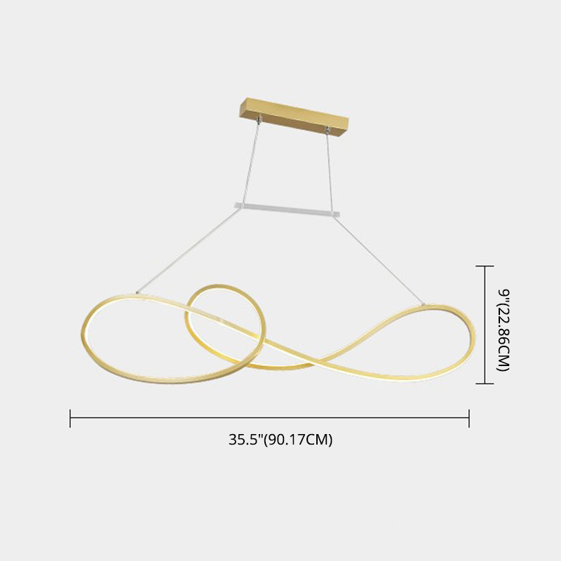 LED Strip Island Light Fixture Minimalist Metal Dining Room Linear Pendant Lighting Clearhalo 'Ceiling Lights' 'Island Lights' 'Lighting' 2612478