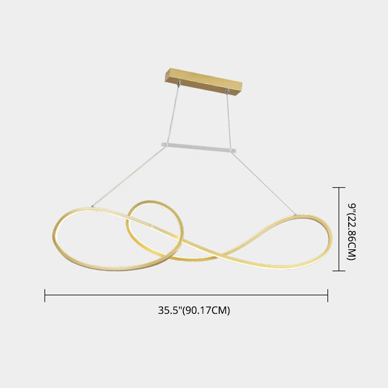 LED Strip Island Light Fixture Minimalist Metal Dining Room Linear Pendant Lighting Clearhalo 'Ceiling Lights' 'Island Lights' 'Lighting' 2612480