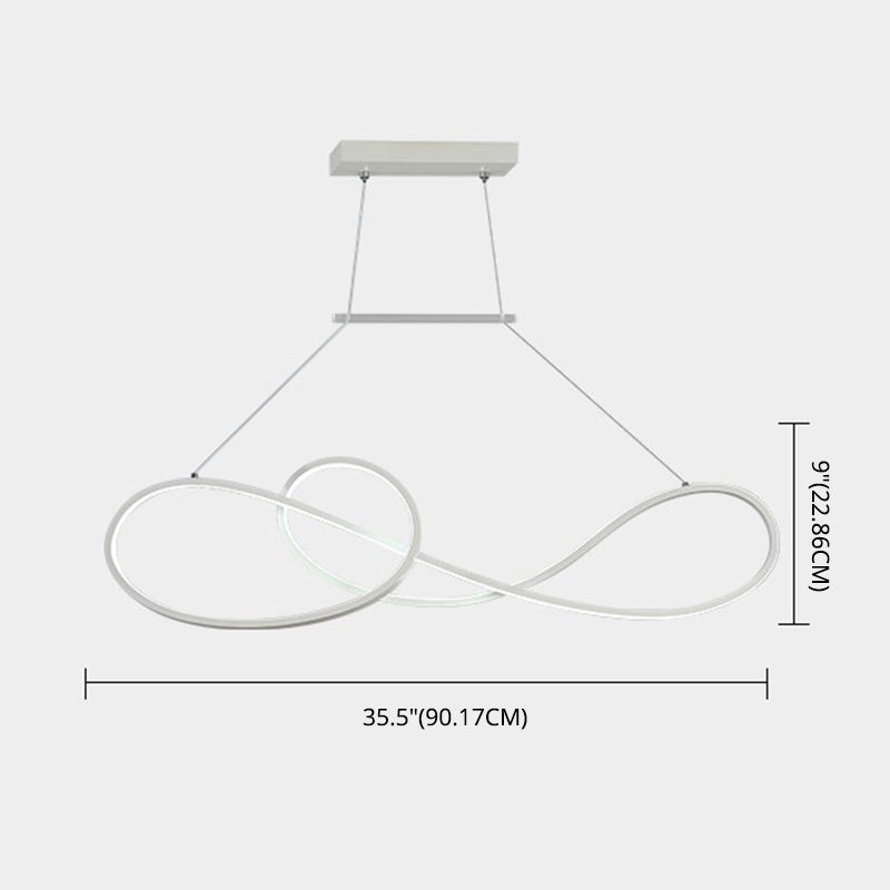 LED Strip Island Light Fixture Minimalist Metal Dining Room Linear Pendant Lighting Clearhalo 'Ceiling Lights' 'Island Lights' 'Lighting' 2612482