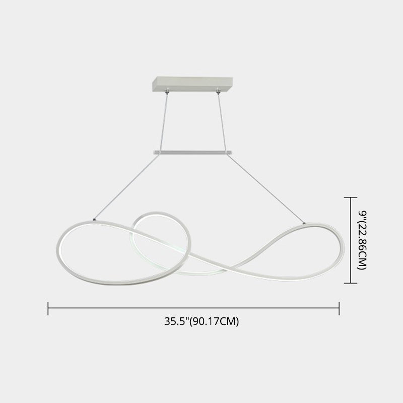 LED Strip Island Light Fixture Minimalist Metal Dining Room Linear Pendant Lighting Clearhalo 'Ceiling Lights' 'Island Lights' 'Lighting' 2612484