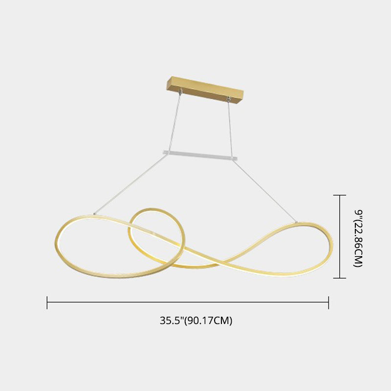 LED Strip Island Light Fixture Minimalist Metal Dining Room Linear Pendant Lighting Clearhalo 'Ceiling Lights' 'Island Lights' 'Lighting' 2612486