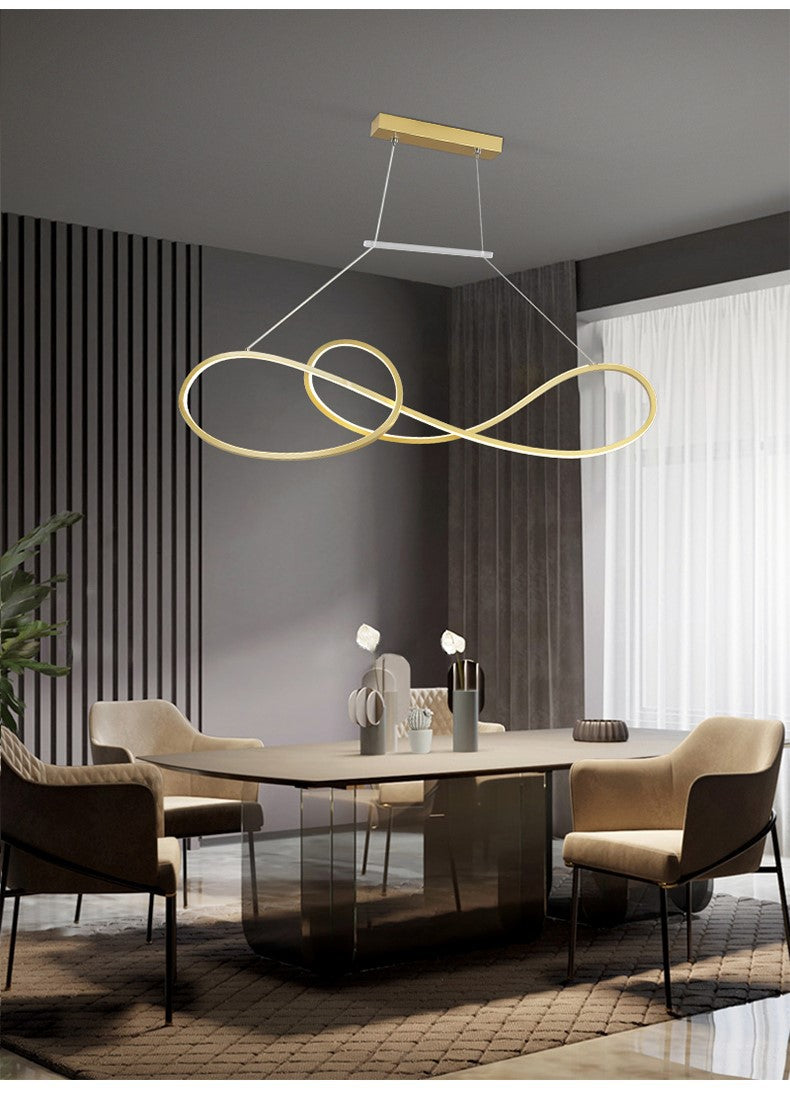 LED Strip Island Light Fixture Minimalist Metal Dining Room Linear Pendant Lighting Clearhalo 'Ceiling Lights' 'Island Lights' 'Lighting' 2612488