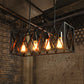 Rectangular Island Light Industrial Style Black Ironwork Pendant Lighting for Bar Clearhalo 'Ceiling Lights' 'Island Lights' 'Lighting' 2612511