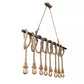 Linear Bar Island Light Fixture Industrial Hemp Rope Bronze Finish Suspension Light Clearhalo 'Ceiling Lights' 'Island Lights' 'Lighting' 2612562