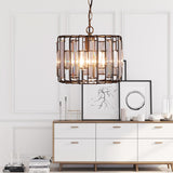 11"/13"/16" Dia Crystal Shaded Round Pendant Modern Single Living Room Hanging Ceiling Light in Black Clearhalo 'Art Deco Pendants' 'Cast Iron' 'Ceiling Lights' 'Ceramic' 'Crystal' 'Industrial Pendants' 'Industrial' 'Metal' 'Middle Century Pendants' 'Pendant Lights' 'Pendants' 'Tiffany' Lighting' 261488