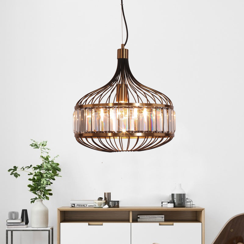 12"/13"/14.5" W Black Cage Ceiling Pendant Traditional 1 Bulb Iron Hanging Lamp for Living Room Clearhalo 'Art Deco Pendants' 'Cast Iron' 'Ceiling Lights' 'Ceramic' 'Crystal' 'Industrial Pendants' 'Industrial' 'Metal' 'Middle Century Pendants' 'Pendant Lights' 'Pendants' 'Tiffany' Lighting' 261509