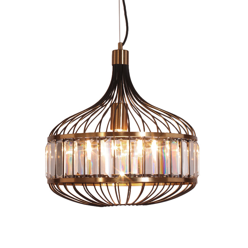 12"/13"/14.5" W Black Cage Ceiling Pendant Traditional 1 Bulb Iron Hanging Lamp for Living Room Clearhalo 'Art Deco Pendants' 'Cast Iron' 'Ceiling Lights' 'Ceramic' 'Crystal' 'Industrial Pendants' 'Industrial' 'Metal' 'Middle Century Pendants' 'Pendant Lights' 'Pendants' 'Tiffany' Lighting' 261510