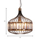 12"/13"/14.5" W Black Cage Ceiling Pendant Traditional 1 Bulb Iron Hanging Lamp for Living Room Clearhalo 'Art Deco Pendants' 'Cast Iron' 'Ceiling Lights' 'Ceramic' 'Crystal' 'Industrial Pendants' 'Industrial' 'Metal' 'Middle Century Pendants' 'Pendant Lights' 'Pendants' 'Tiffany' Lighting' 261511