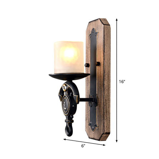 Candle Wall Lamp Country Style Opal Glass 1/2-Bulb Black and Gold Sconce Light with Resin Anchor Design Clearhalo 'Art deco wall lights' 'Cast Iron' 'Glass' 'Industrial wall lights' 'Industrial' 'Middle century wall lights' 'Modern' 'Rustic wall lights' 'Tiffany' 'Traditional wall lights' 'Wall Lamps & Sconces' 'Wall Lights' Lighting' 261551