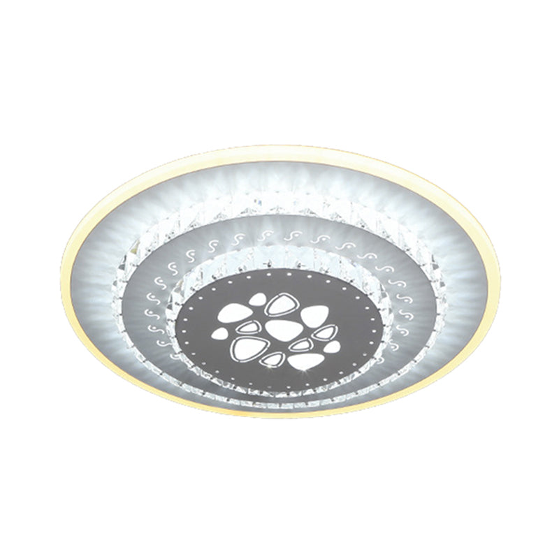 White LED Ceiling Mount Modern Crystal Loving Heart/Square/Rose Flush Light Fixture for Bedroom in Warm/White/3 Color Light Clearhalo 'Ceiling Lights' 'Close To Ceiling Lights' 'Close to ceiling' 'Flush mount' Lighting' 261584