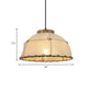 Dome Shade Ceiling Lamp Retro Stylish Fabric 1 Bulb Flaxen Hanging Pendant Light with Adjustable Cord, 14"/16" Dia Clearhalo 'Ceiling Lights' 'Industrial Pendants' 'Industrial' 'Middle Century Pendants' 'Pendant Lights' 'Pendants' 'Tiffany' Lighting' 261681