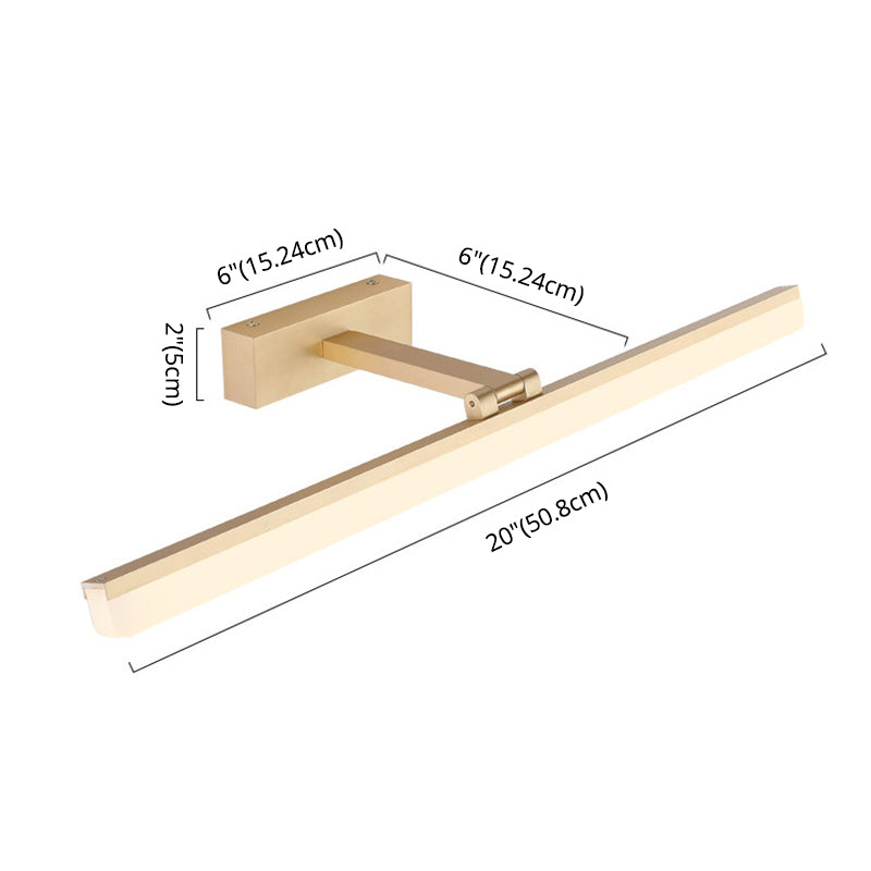 Modern Style Armed LED Wall Mounted Vanity Lights Metal Simple Bathroom Vanity Sconce Clearhalo 'Vanity Lights' 'Wall Lights' Lighting' 2616847