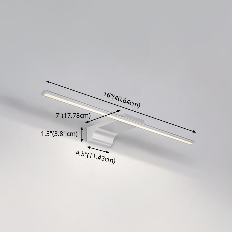 Nordic Vanity Lamp Modern Simplicity LED Wall Mounted Mirror Front for Bathroom Clearhalo 'Vanity Lights' 'Wall Lights' Lighting' 2616867