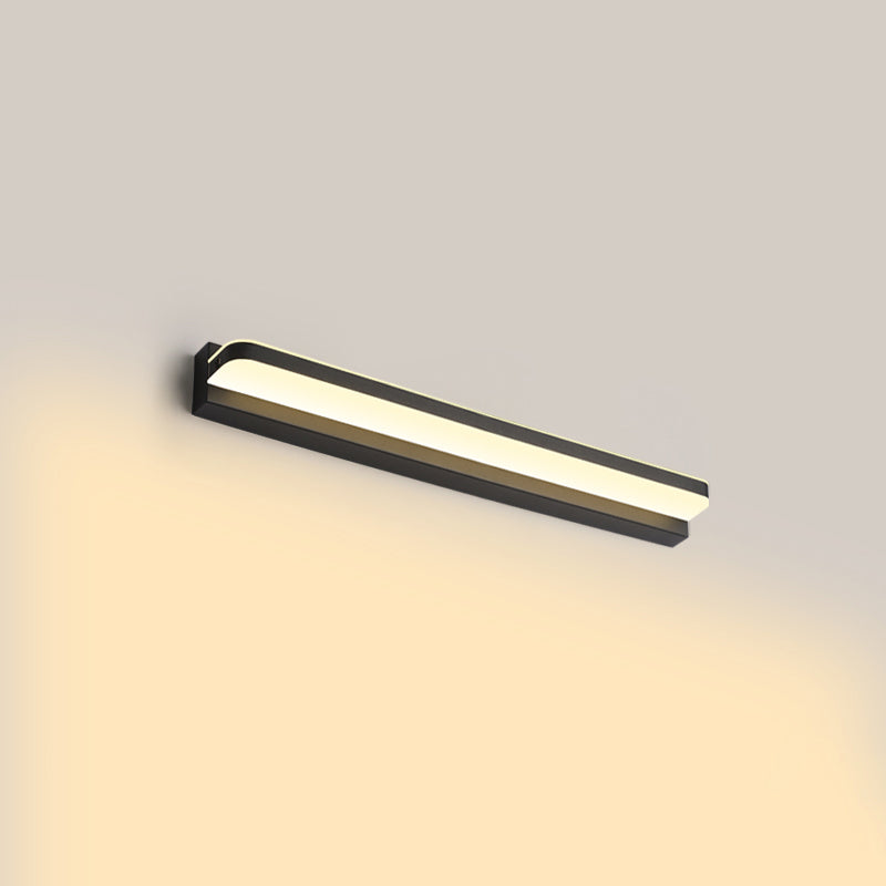 Linear Vanity Lighting Ideas Modern Style Wall Lamp in Multiple Sightless for Bathroom Black 20.5" Warm Clearhalo 'Vanity Lights' 'Wall Lights' Lighting' 2616901
