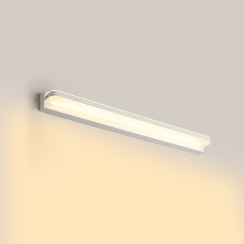 Linear Vanity Lighting Ideas Modern Style Wall Lamp in Multiple Sightless for Bathroom White 24.5" Warm Clearhalo 'Vanity Lights' 'Wall Lights' Lighting' 2616912