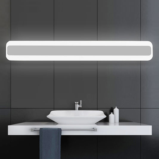 Rectangular Acrylic LED Wall Mount Light Fixture Nordic Waterproof Vanity Wall Sconce for Bathroom Clearhalo 'Vanity Lights' 'Wall Lights' Lighting' 2616924