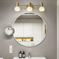 Nordic Luxury Metal Vanity Mirror Lights Down Lighting Bath Vanity Lighting in Glass Shade Clearhalo 'Vanity Lights' 'Wall Lights' Lighting' 2617047