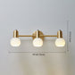 Nordic Luxury Metal Vanity Mirror Lights Down Lighting Bath Vanity Lighting in Glass Shade Clearhalo 'Vanity Lights' 'Wall Lights' Lighting' 2617051