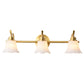 American Brass Indoor Wall Lighting Down Lighting Vanity Light above Mirror in Frosted Glass Clearhalo 'Vanity Lights' 'Wall Lights' Lighting' 2617232