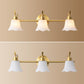 American Brass Indoor Wall Lighting Down Lighting Vanity Light above Mirror in Frosted Glass Clearhalo 'Vanity Lights' 'Wall Lights' Lighting' 2617235
